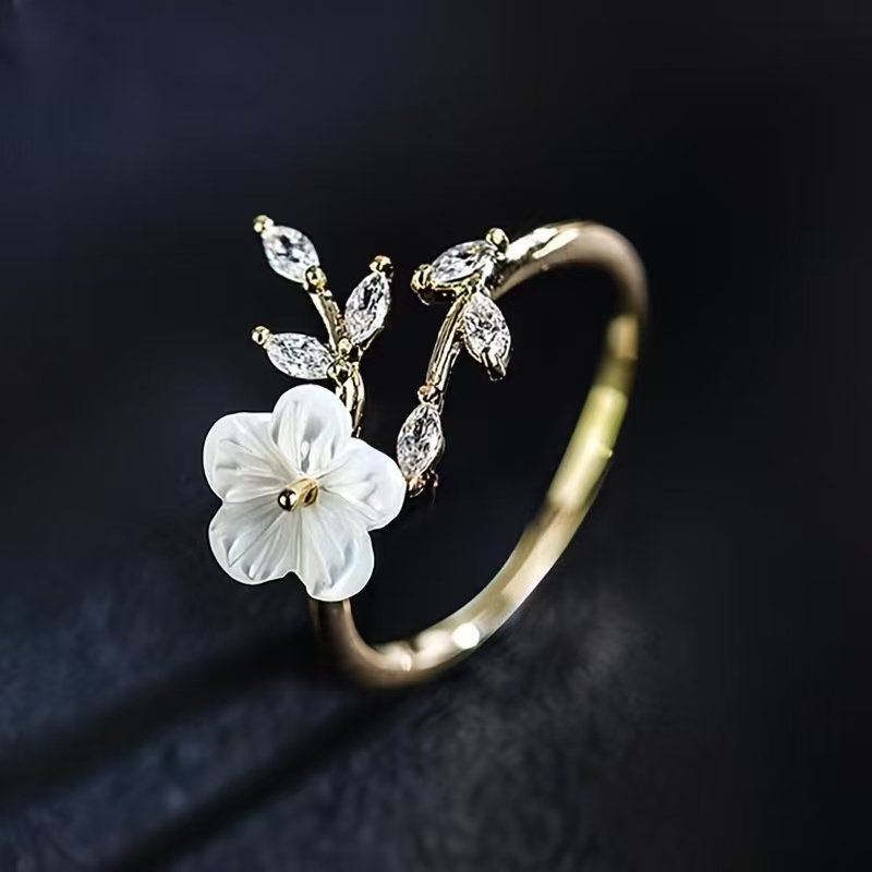 Pearl Blossom Vine Ring