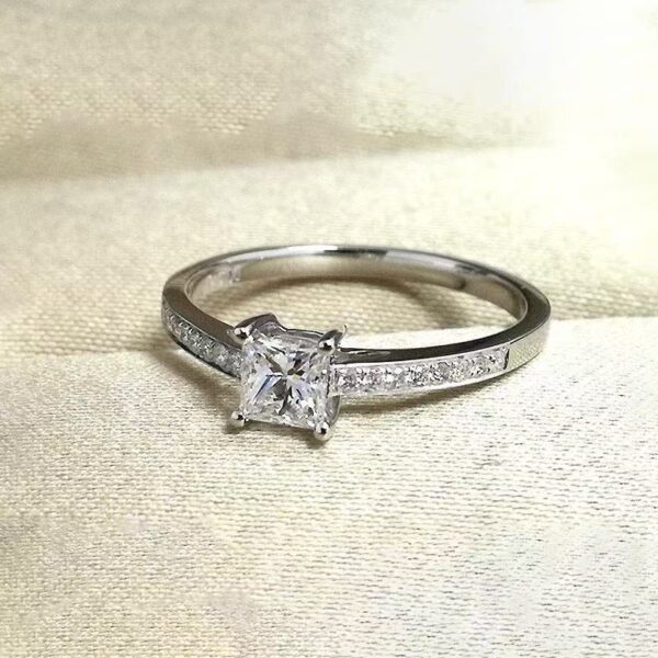 Second image of Princess Cut Crystal Pavé Ring