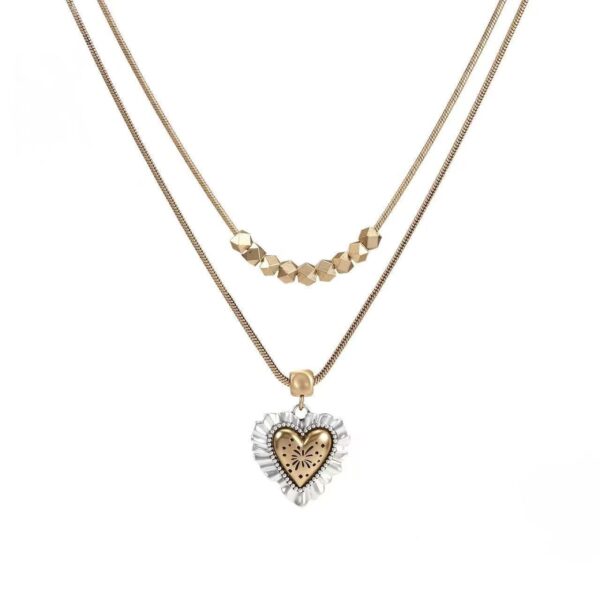 Vintage Heart Layered Necklace