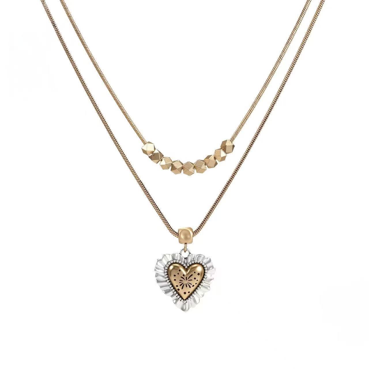 Vintage Heart Layered Necklace