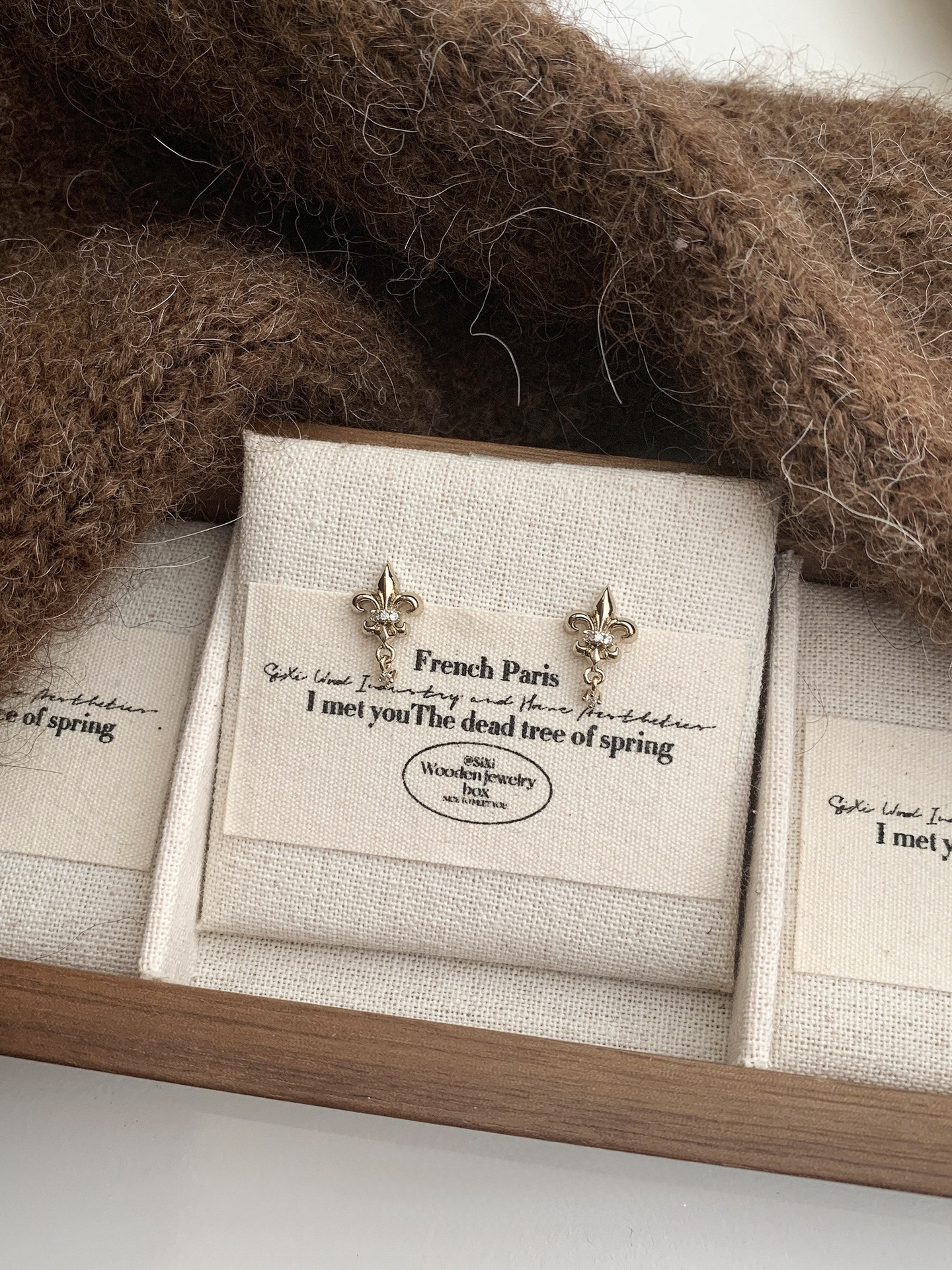Second image of Fleur De Lis Drop Earrings
