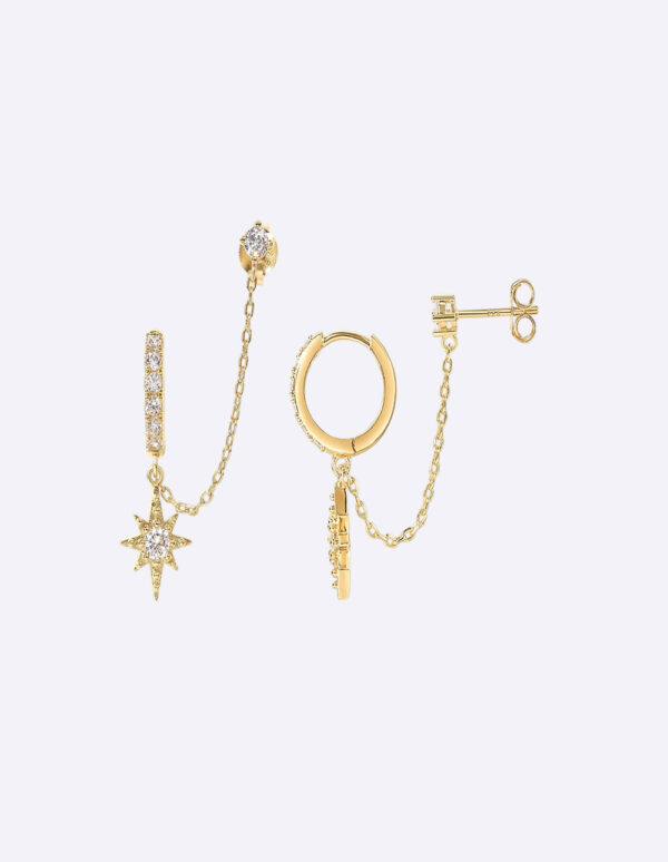 Second image of Dainty Gold Hoops