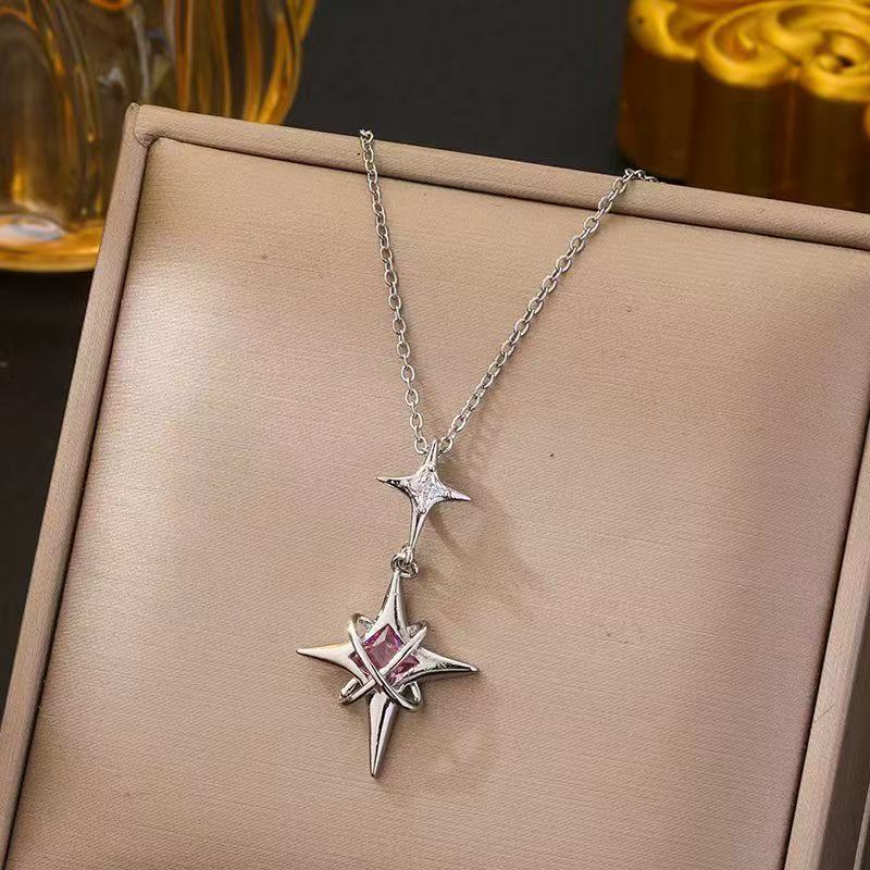 Second image of Starlight Blush Pendant Necklace