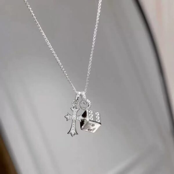 Dice Cross pendant Necklace