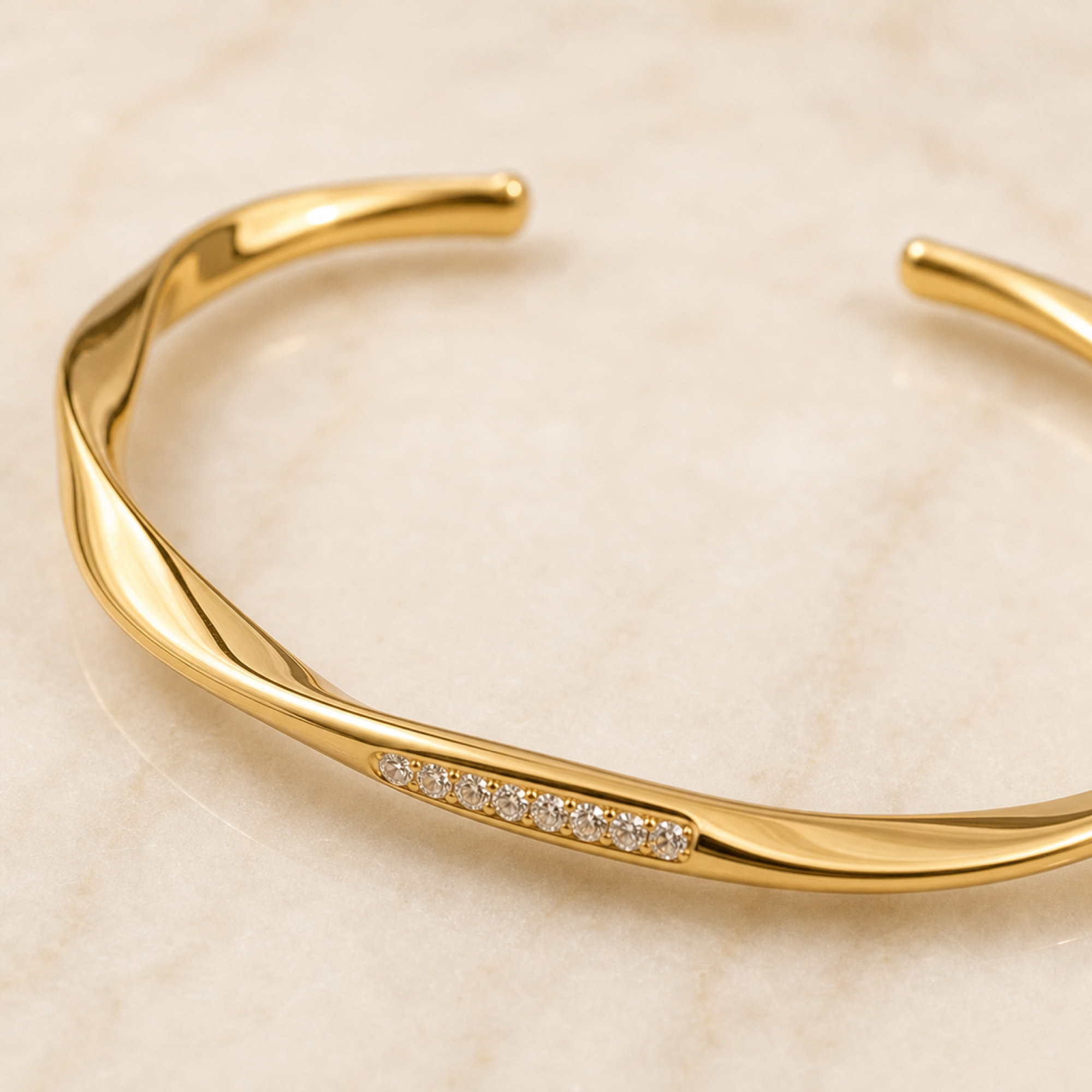 Second image of Gold Möbius Twist Bracelet